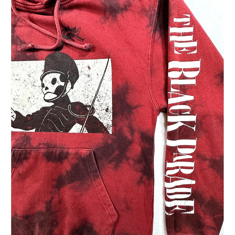 My Chemical Romance Hoodie Red Tie Dye The Black Parade‎ Band Pullover Mens M